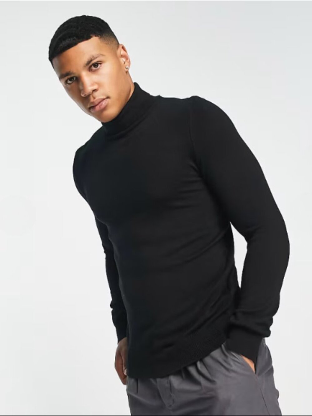 Bolongaro Trevor Black Turtleneck Sweater Men's XL Product Code 122198557 NWT